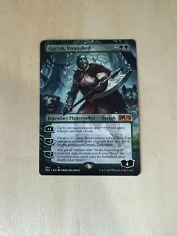 MTG *Core 2021 M21* - Borderless Sleeved x1 Garruk, Unleashed 284 - NM - Image 1
