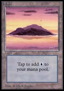 Island - Heavy Play MTG Alpha - Image 1