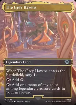 1x (443) The Grey Havens - BORDERLESS MTG The Lord of the Rings: Tales of Middle - Image 1