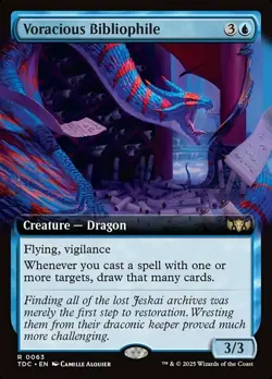 Voracious Bibliophile - Extended Art Light Play, English Magic the Gathering MTG - Image 1
