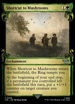 1x (638) Shortcut to Mushrooms - FOIL - SHOWCASE SCROLL MTG The Lord of the Ring - Image 1