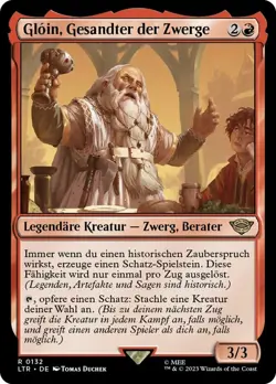 1x Gloin, Dwarf Emissary MTG The Lord of the Rings: Tales of Middle-Earth NM Mag - Image 1