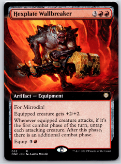 Hexplate Wallbreaker Extended Art R 52: Phyrexia: All Will Be One Regular - Image 1