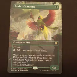 Birds of Paradise Borderless MTG Commander: Bloomburrow Rare 81 NM - Image 1