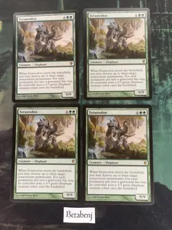 4x MTG Terastodon - (3x Conspiracy (CNS), 1x Worldwake (WWK)) (Playset) - Image 1