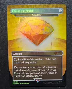 Chaos Emerald (yellow) Lotus Petal Foil Secret Lair 7035 Magic the gathering - Image 1
