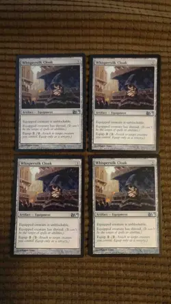 Magic: the Gathering / MtG Whispersilk Cloak x4 M11 - Image 1
