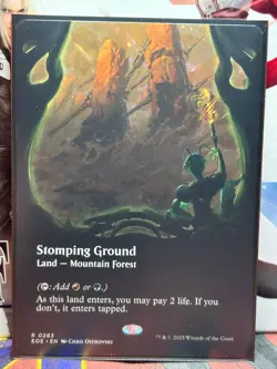 Stomping Ground Borderless Edge of Eternities Gem Mint MTG - Image 1