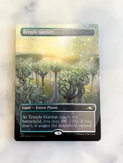 Temple Garden GALAXY FOIL | MTG Unfinty UNF WG Shock Land NM 532 - Image 1