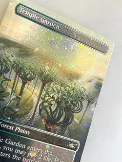 Temple Garden GALAXY FOIL | MTG Unfinty UNF WG Shock Land NM 532 - Image 2