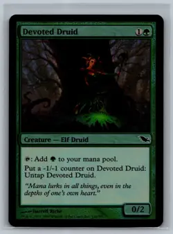 Magic The Gathering Shadowmoor Devoted Druid #110/301 Foil MTG TCG CCG - Image 1