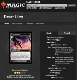 2007 MTG Magic the Gathering Future Sight #85 Frenzy Sliver WOTC Card - Image 3
