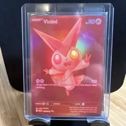 Red Monochrome Victini Black Bolt 171/086 BWR RARE Pokemon Card English In Hand - Image 1