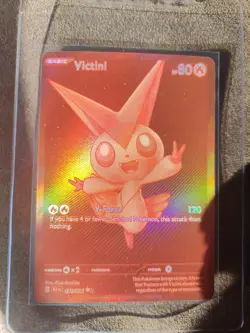 Red Monochrome Victini Black Bolt 171/086 BWR RARE Pokemon Card English In Hand - Image 1