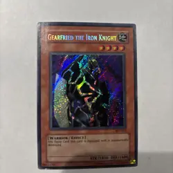 YUGIOH GEARFRIED THE IRON KNIGHT SECRET RARE LIGHT PLAY BPT-012 - Image 1