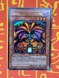 YUGIOH EXODIA THE FORBIDDEN ONE ULTRA RARE EXCELLENT LOB-E101 - Image 1