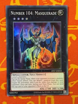 YUGIOH NUMBER 104: MASQUERADE SUPER RARE NM OP27-EN010 - Image 1