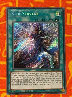 YUGIOH SOUL SERVANT SECRET RARE NM LDS3-EN095 - Image 1