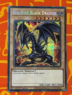 YUGIOH RED-EYES BLACK DRAGON PRISMATIC SECRET RARE NM MP22-EN267 - Image 1