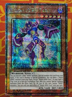 YUGIOH VISION HERO FARIS QUARTER CENTURY SECRET RARE NM RA01-EN004 - Image 1