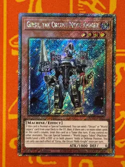 YUGIOH GIRSU, THE ORCUST MEKK-KNIGHT PLATINUM SECRET RARE NM RA03-EN026 - Image 1
