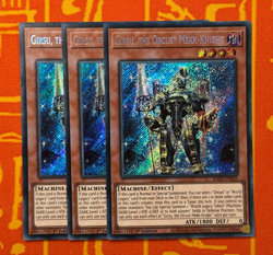 YUGIOH GIRSU, THE ORCUST MEKK-KNIGHT SECRET RARE 1ST NM RA03-EN026 x3 PLAYSET - Image 1