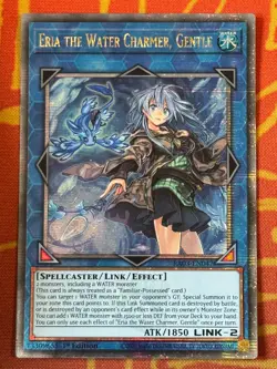 YUGIOH ERIA THE WATER CHARMER, GENTLE QUARTER CENTURY SECRET RARE NM RA03-EN047 - Image 1