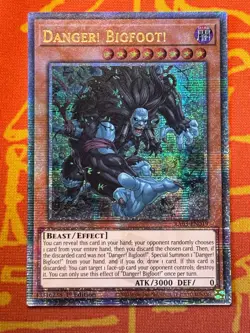 YUGIOH DANGER! BIGFOOT! QUARTER CENTURY SECRET RARE NM RA03-EN019 REG ART - Image 1