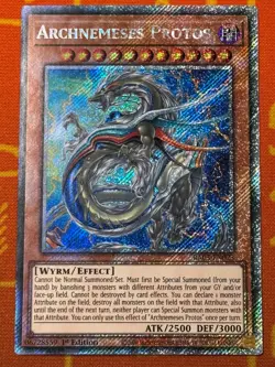 YUGIOH ARCHNEMESES PROTOS PLATINUM SECRET RARE 1ST NM RA03-EN023 - Image 1