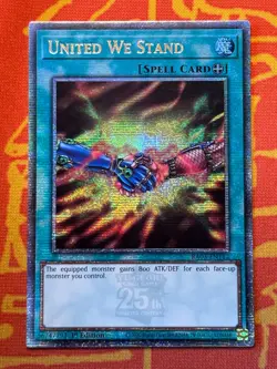 YUGIOH UNITED WE STAND QUARTER CENTURY SECRET RARE NM RA03-EN112 - Image 1