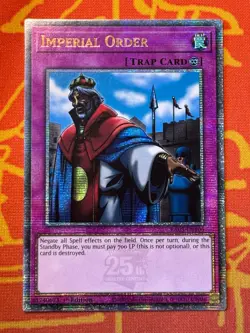 YUGIOH IMPERIAL ORDER QUARTER CENTURY SECRET RARE NM RA03-EN106 - Image 1