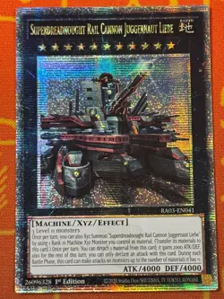 YUGIOH SUPERDREADNOUGHT RAIL CANNON JUGGERNAUT LIEBE QUARTER ALT ART RA03-EN041 - Image 1