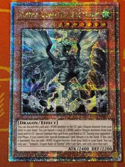 YUGIOH TEMPEST DRAGON RULER OF STORMS QUARTER CENTURY SECRET RARE NM RA03-EN011 - Image 1
