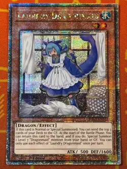 YUGIOH LAUNDRY DRAGONMAID QUARTER CENTURY SECRET RARE 1ST NM RA03-EN021 - Image 1