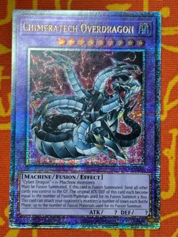YUGIOH CHIMERATECH OVERDRAGON QUARTER CENTURY SECRET RARE NEAR MINT RA03-EN166 - Image 1