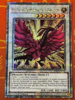 YUGIOH BLACK ROSE MOONLIGHT DRAGON QUARTER CENTURY SECRET RARE 1ST NM RA03-EN038 - Image 1