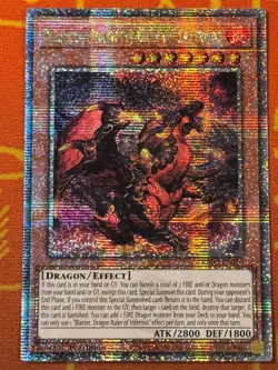 YUGIOH BLASTER, DRAGON RULER OF INFERNOS QUARTER CENTURY SECRET RARE RA03-EN010 - Image 1