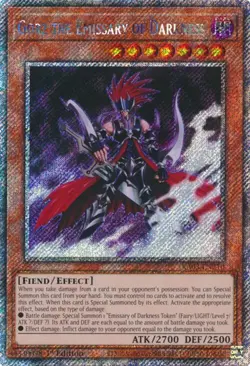 YUGIOH GORZ THE EMISSARY OF DARKNESS PLATINUM SECRET RARE 1ST NM RA03-EN210 - Image 1