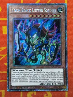 YUGIOH TOON BLACK LUSTER SOLDIER PLATINUM SECRET 1ST NEAR MINT RA03-EN272 - Image 1