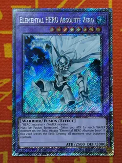 YUGIOH ELEMENTAL HERO ABSOLUTE ZERO PLATINUM SECRET RARE NM RA03-EN231 - Image 1