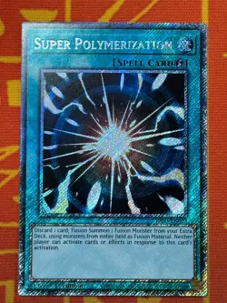 YUGIOH SUPER POLYMERIZATION PLATINUM SECRET RARE 1ST NEAR MINT RA03-EN054 - Image 1