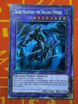 YUGIOH DARK MAGICIAN THE DRAGON KNIGHT PLATINUM SECRET RARE NM RA03-EN268 - Image 1