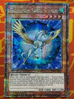 YUGIOH CRYSTAL BEAST SAPPHIRE PEGASUS QUARTER CENTURY SECRET RARE NM RA03-EN179 - Image 1