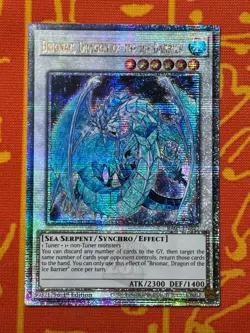 YUGIOH BRIONAC, DRAGON OF THE ICE BARRIER QUARTER CENTURY SECRET RARE RA03-EN227 - Image 1