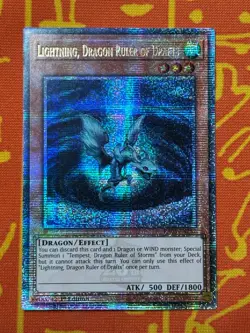 YUGIOH LIGHTNING, DRAGON RULER OF DRAFTS QUARTER CENTURY SECRET RARE RA03-EN257 - Image 1