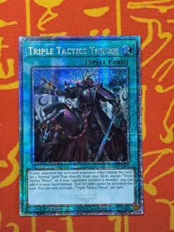 YUGIOH TRIPLE TACTICS THRUST QUARTER CENTURY SECRET RARE NEAR MINT RA03-EN072 - Image 1