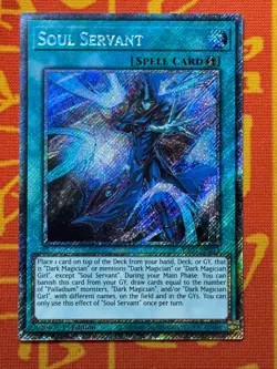 YUGIOH SOUL SERVANT PLATINUM SECRET RARE NEAR MINT RA03-EN271 - Image 1