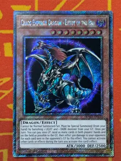 YUGIOH CHAOS EMPEROR DRAGON - ENVOY OF THE END PLATINUM SECRET NM RA03-EN133 - Image 1