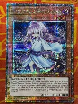 YUGIOH GHOST REAPER & WINTER CHERRIES QUARTER CENTURY SECRET RARE RA03-EN014 ART - Image 1