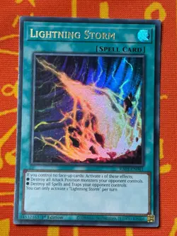 YUGIOH LIGHTNING STORM ULTRA RARE 1ST NEAR MINT RA01-EN061 - Image 1